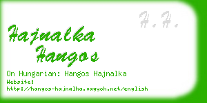 hajnalka hangos business card
